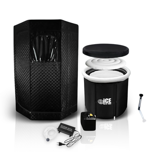 Contrast Therapy Set <div>Sauna + Ice Bath + Thermometer + Ozone Generator<span>Boost Recovery with Hot + Cold</span></div>